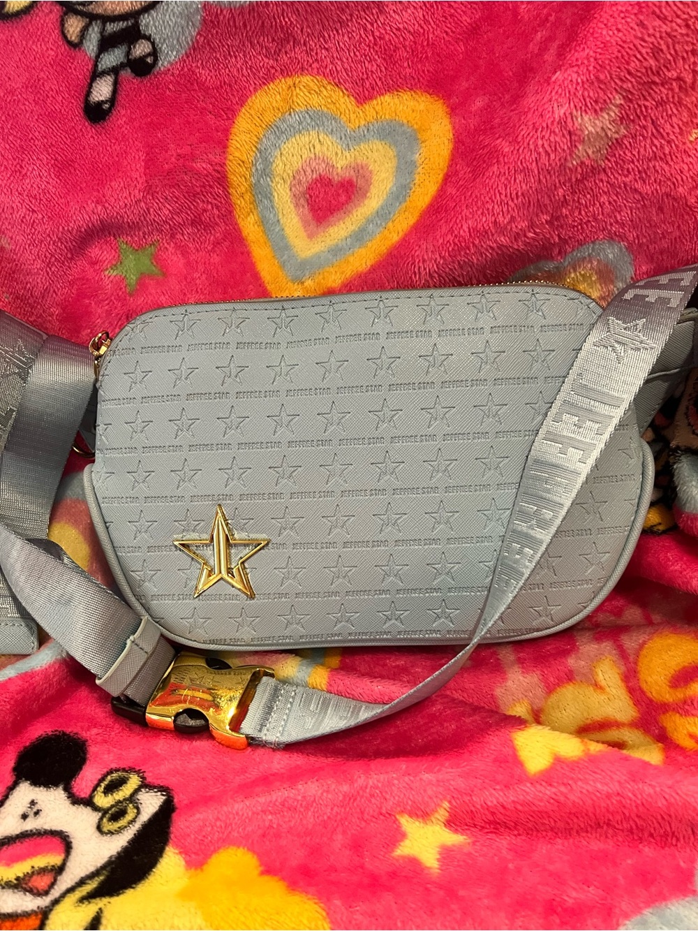 Jeffree Star Baby Blue Logo-Embossed Belt Bag/Crossbody | Star Pattern | GUC❣️ - Picture 15 of 15